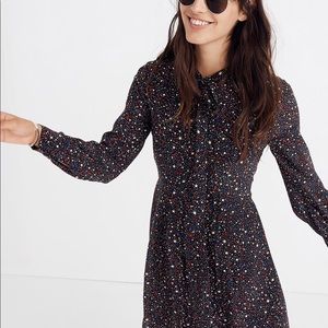 Madewell Balsam Tie-neck Star Dress